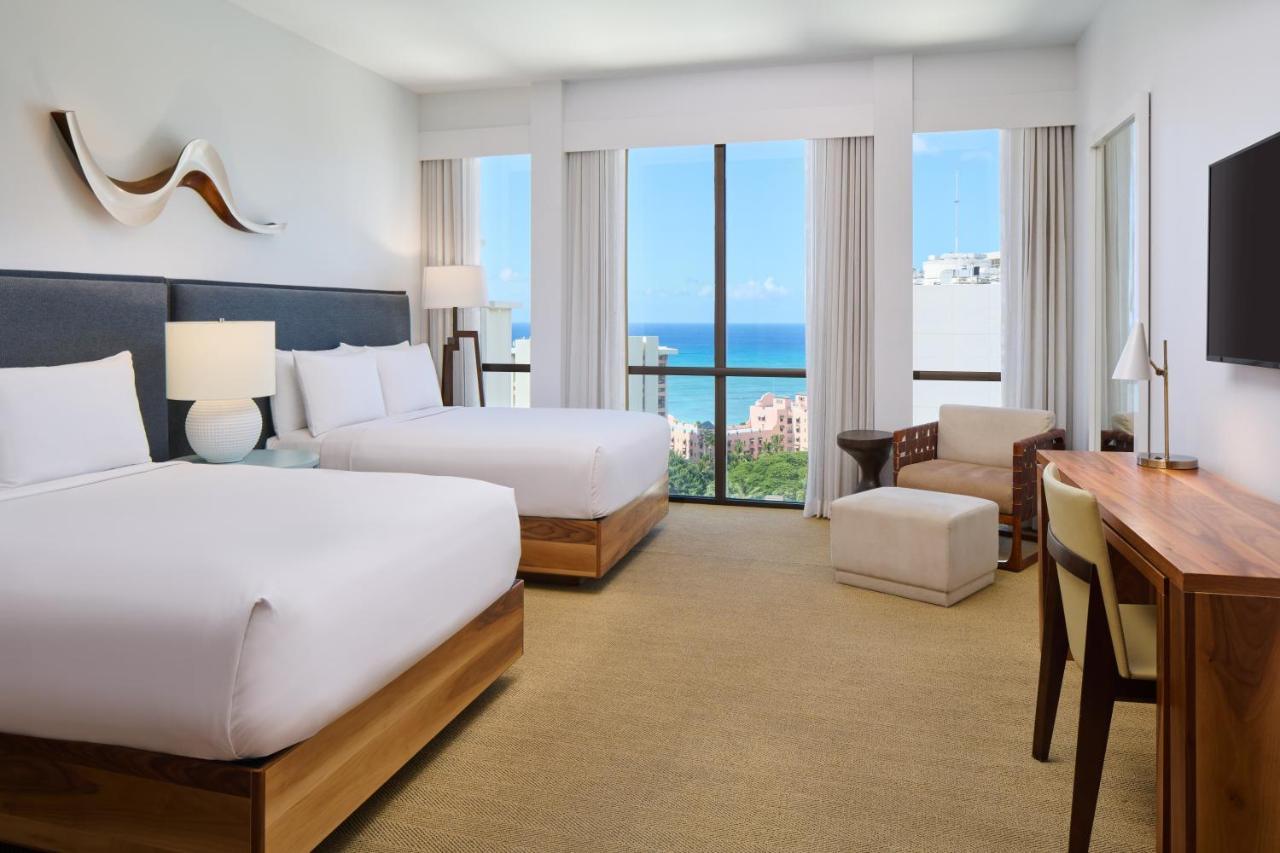 Double Room with Two Double Beds and Ocean View